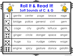 Hard Soft Letters C G Roll It Read It Words Sentences Game Cards In 2020 G Words Word Sentences Card Games