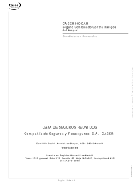 Buscamos uno alternativo de llamada gratuita. Caser Hogar Seguro Combinado Contra Riesgos Del Hogar Poliza De Seguros Reaseguro