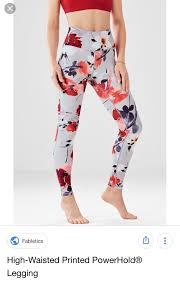 Fabletics High Waist Leggings In Floral Pattern Size Tag