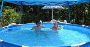 Above Ground Pool Reviews Intex 15 Foot By 42 Inch Family Size Round Metal Frame Pool Set Above Ground Poo Sombra Na Piscina Piscina Intex Decks De Piscina