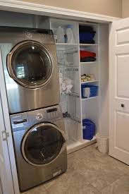 Awesome Laundry Room Ideas Stacked Washer Dryer With Stackable Washer And Dryer Decorating Stacked Laundry Room Washer Dryer Laundry Room Laundry Room Storage