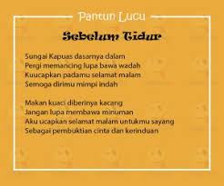 We did not find results for: Kumpulan Pantun Lucu Sebelum Tidur Terbaru Untuk Dinikmati Yedepe Com