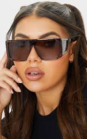 Brwn Tortoise Triple Lens Square Frame Sunglasses in 2024