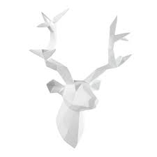 Deco Murale Tete De Cerf Blanche 45x47 Maisons Du Monde Deco Murale Tete De Cerf Deco Tete De Cerf