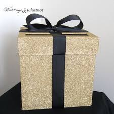 Black And Gold Card Box Gold Glittered Wedding Card Box With Bow Choose Your Size And Etsy Gold Card Box Wedding Card Box Wedding Wedding Cards