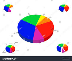 3 D Pie Chart Template Isolated On Stock Vector Royalty