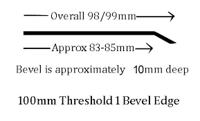 We have an almost endless range of door threshold strips to connect laminate and wood floors to a range or other floors or surfaces. Satin Stainless Steel Threshold Strip 1 Bevel 100x915mm