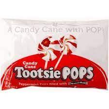 Tootsie Roll Candy Cane Pops 15 Count Bag Christmas Candy Tootsie Pop Peppermint Candy Candy Cane