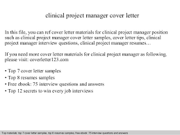 Clinical Project Manager Cover Letter