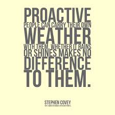 Reactive People Are Often Affected By Their Physical Environment If The Weather Is Good They Feel Good Weather Quotes Proactive Quotes Highly Effective People