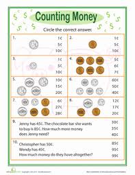 practice test counting money worksheet education com