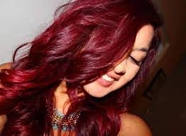 Vibrant Red Hair Used Lo Real Hicolor Highlights In Magenta Shades Of Red Hair Vibrant Red Hair Ombre Hair Color