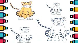 How To Draw Tiger For Kids In Super Easy Way Drawing Kids Tiger Animal Youtube Video Tiger Drawing Tiger Kids Drawings