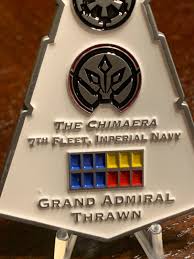 Blemished Thrawn Challenge Coin Ryloth Rellics Star Wars Rebels Star Wars Geek Grand Admiral Thrawn