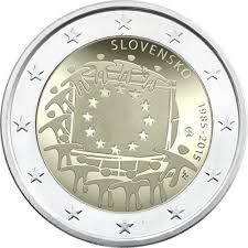 Pamätná bimetalová minca slovenska 2015, nominálnej hodnoty 2 euro, 30. 2 Euro 2015 Slovensko Vlajka Europy T Kupsito Sk Tovar Z PoÄ¾ska