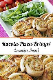Rucola Pizza Kringel Eatsmarter De Healthy Gesundersnack Rucola Rucola Pizza Rezepte Fingerfood