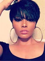 Natural Short Loose Pixie Hairstyle Straight Human Hairs Capless African American Women Wigs 6 Inches Short Wigs Natural Hair Styles Straight Human Hair