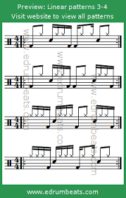Drum Lesson 3 4 Contains 8 Linear Drum Beats This Lesson Has 8 Free Midi Drum Loops And 32 Mp3 Audio Samples Drum Lessons Drum Sheet Music Learn Drums