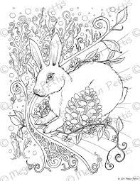 Forest Rabbit Adult Coloring Book Page Instant Download Digital File Print At Home Nature And Fantasy Themed Digital Coloring Page Coloring Books Adult Coloring Book Pages Coloring Pages