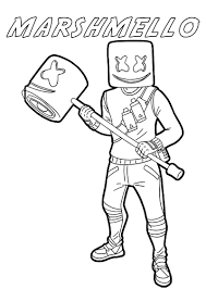 The fortnight marshmello coloring pages introduce young artists to one of the characters in the popular computer game. Fortnite Coloring Pages 140 Best Images Free Printable