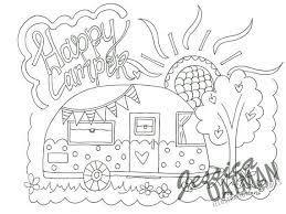 First choose a color, you can see from the brush which color you have chosen. Image Result For Happy Camper Coloring Pages Coloring Pages Camper Art Vintage Camper Art