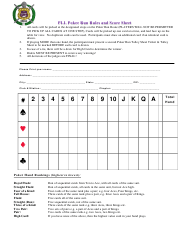 This score sheet can help in visible improvement of the team performance as this score sheet carries a detailed performance report of each player and thus, the coach knows what made the team win or lose and what is to be improved and what needs to be taken care of. Pll Poker Run Rules And Score Sheet Template Download Printable Pdf Templateroller