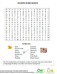 Hygiene Word Search Activity Make Words With Letters Letter A Words After School Program
