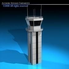 Airport Control Tower 3d Model Flatpyramid In 2020 Airport Control Tower Tower Models 3d Model