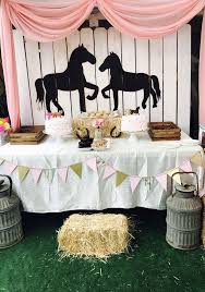 Cowgirl Birthday Party Decorations Cowgirlbirthdaypartyideas Cowgirlpartyideas Kidsbirthday Horse Birthday Parties Horse Theme Birthday Party Horse Birthday