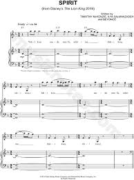 Beyonce Spirit Sheet Music In F Major Transposable Download Print Sheet Music Digital Sheet Music Music