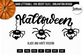 Free svg download | free design resources. Halloween Phrase With Black Spiders Graphic By Cyrilliclettering Creative Fabrica