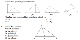 Soal pilihan ganda keberagaman kelas vii smp draft. Latihan Soal Garis Istimewa Pada Segitiga Matematika