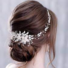 The loose curly tendrils in the updo along with the tiny flowers on the headband are a simple yet sweet bridal look. Trendy Flowers Pearl Crystal Headband Wedding Hairband Bridal Hair Accessories Headpiece Women Wedding Hair Jewelry Handmade Hair Jewelry Aliexpress