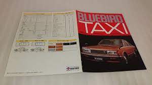 昭和55年 昭和60年910ブルーバードtaxi 営業車カタログ2冊セット pj910 pc910 ej910 画像2 ブルーバード 車 カタログ 60年