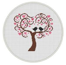 Bird Cross Stitch Patterns Free To Download Love Tree Sross Stitch Pattern Instant Download Free Shipping Cross Stitch Pdf Love Bird Valent Cross Stitch Tree Cross Stitch Heart Cross Stitch Patterns