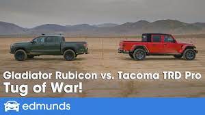 With this powertrain under the hood, the toyota tacoma will tow up to 3,500 pounds of cargo with a maximum tongue weight of 350 pounds. Toyota Tacoma Jeep Gladiator Tug Of War Shows What These Towing Videos Actually Prove