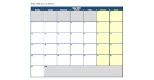 Get and print excel calendar for 2021. Planner May 2021 Calendar Excel 2021 Calendar