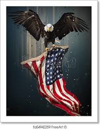 Symbol Of America With Flag United States Of America Patriotic Symbols Freeart Fa54942259 Free Art Prints Eagle Pictures American Bald Eagle