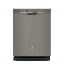 Ge Front Control Dishwasher In Slate With Hybrid Stainless Steel Tub And Steam Prewash Fingerprint Resistant Gdf620hmjes Ge Dishwasher Steel Tub Bottom Freezer