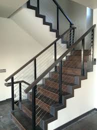 Check spelling or type a new query. Black Aluminum Interior Staircase With A Cable Railing System Interior Staircase Indoor Railing Stairs