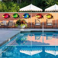 Lowest price in 30 days. Buy Metal Fish Wall Art Decor Set Of 4 Ocean Themed Metal Art Wall Decor For Outdoor Or Indoor Home Bathroom Garden Pool Patio Deck Online In Indonesia B08fd4strr