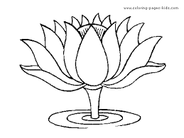 Waterlilly Color Page Flower Coloring Pages Buddhist Artwork Lotus Flower Colors