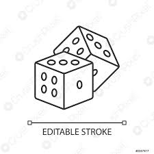 Hay varios tipos de juegos recreativos de educación física pero lo primero, hay que transmitir a los alumnos dos cuestiones Juego De Dados Pixel Perfecto Icono Lineal Vector De Stock Crushpixel
