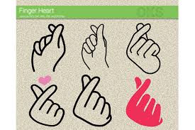 Download Finger Heart Svg Korean Heart Svg Files Kpop Vector Clipart Cricut By Crafteroks Thehungryjpeg Com