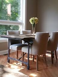 Restoration Hardware Flatiron Table And 1940s Chairs Contemporary Dining Furniture Rustic Dining Furniture Dining Furniture
