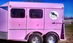 The Pink Express Custom Horse Trailer Decal Horse Trailer Pink Horse Stuff Trailer