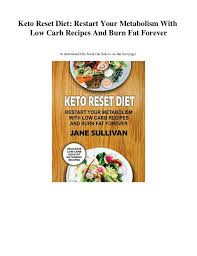 The keto reset diet is a particular approach to keto that prioritizes nutrient density and natural, whole food eating. The Top 20 Ideas About Keto Reset Diet Pdf Best Diet And Healthy Recipes Ever Recipes Collection