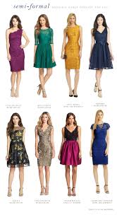 Finding the proper wedding attire for guests of the bride or groom is often a fashion conundrum. What To Wear To A Semi Formal Fall Wedding Fall Wedding Guest Dress Wedding Attire Guest Semi Formal Dresses For Wedding