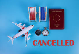 If you need to make a blue. Small Airplane Passport And Beach Chairs With Cancelled Text On Blue Background Creative Commons Bilder