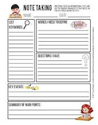 Notetaking Worksheet Hoja De Apuntes Pdf English Spanish Reading Informational Texts Graphic Organizers Journal Writing Prompts